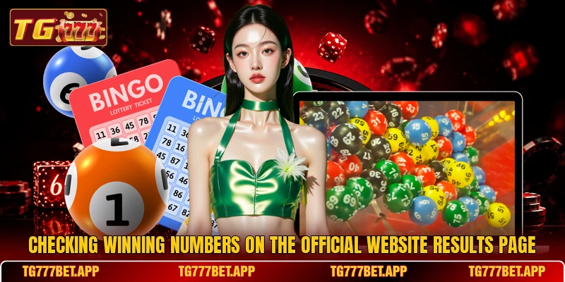 Checking winning numbers on the official website results page Checking winning numbers on the official website results page
